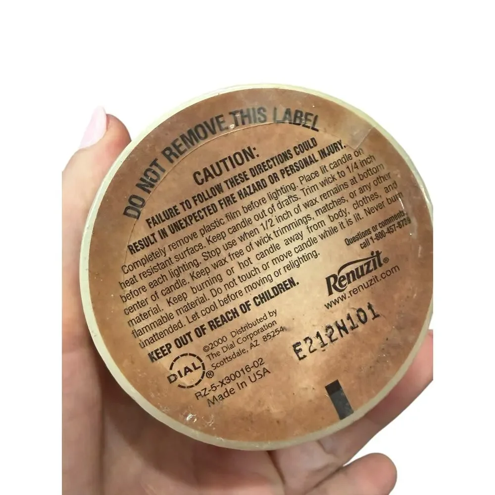 Renuzit Longlast AromaSense 3 Pillar Candles‎ Apple Cinnamon Gingerbread Vanilla
